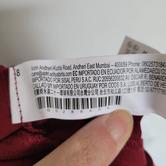 NEW Forever 21 Contemporary Wine Red High Waisted Flare Woven Long Pants Small - Picture 15 of 17